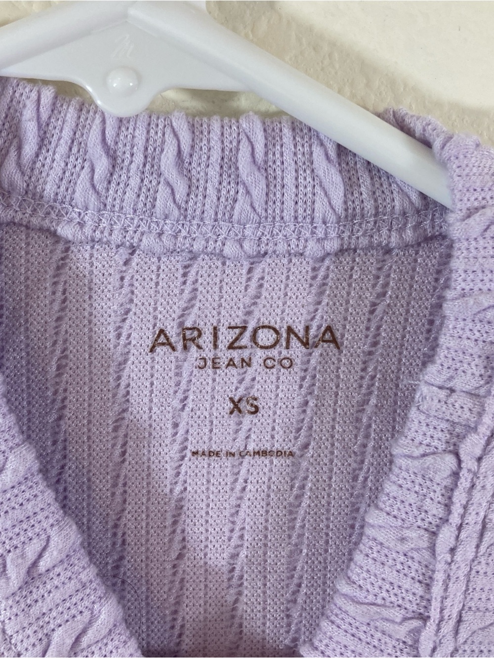 Arizona Jean Company Lilac Racerback Crop Tank XS Raw Hem - Picture 6 of 7